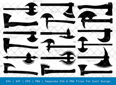 Axe SVG, Axe Silhouette, Lumberjack Svg, Tool Svg, Weapon Svg, Axes Svg, Hammer Svg, Firefighter Axe Svg, Axe Bundle SVG ETC Craft 