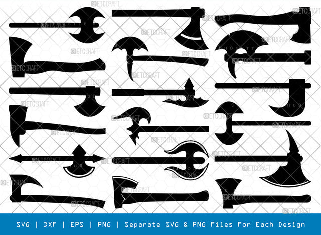 Axe SVG, Axe Silhouette, Lumberjack Svg, Tool Svg, Weapon Svg, Axes Svg, Hammer Svg, Firefighter Axe Svg, Axe Bundle SVG ETC Craft 