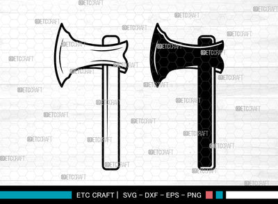 Axe SVG, Tactical Axe Svg, Broad Axe Svg, Doudle Bit Axe Svg, Tribal Axes Svg, Lumberjack Axe Svg, Wooden Axe Svg Bundle SVG ETC Craft 