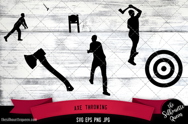 Axe Throwing Silhouette Vector SVG SVG Loveleen Kaur 