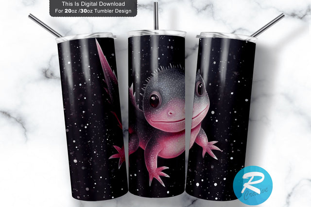 Axolotl 20 Oz / 30 Oz Tumbler PNG Sublimation Regulrcrative 