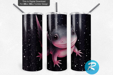 Axolotl 20 Oz / 30 Oz Tumbler PNG Sublimation Regulrcrative 