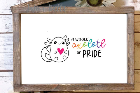 Axolotl Svg, Axolotl Pride Svg, Cute Axolotl Svg, Cartoon Axolotl, Axolotl Outline, Pride SVG, LGBTQ svg, Svg files for Cricut, Silhouette SVG Jojo&Bella 