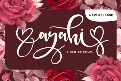 Ayahi Script Font Fallen Graphic Studio 