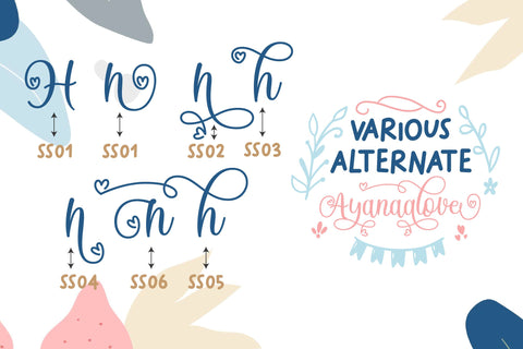 Ayanalove - Romantic Script Font ahweproject 