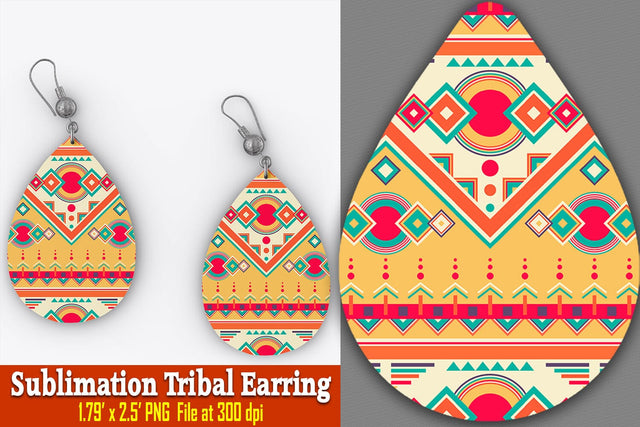 Ayanna Tribal Earring Sublimation Ethnic Touch 