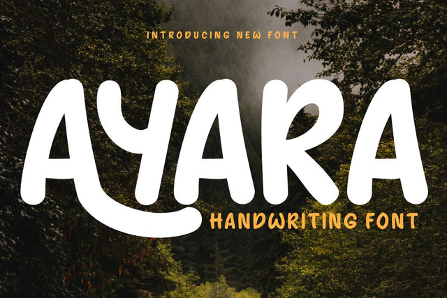 AYARA | Handwritten Display Font twinletter 