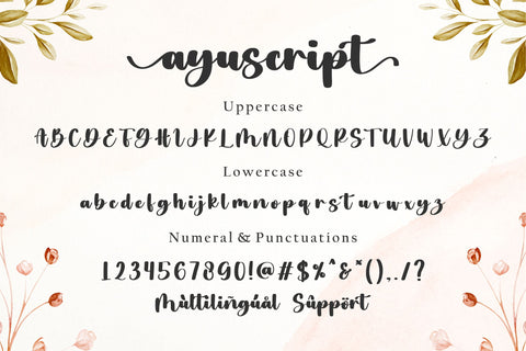 Ayuscript Font Qwrtype Foundry 