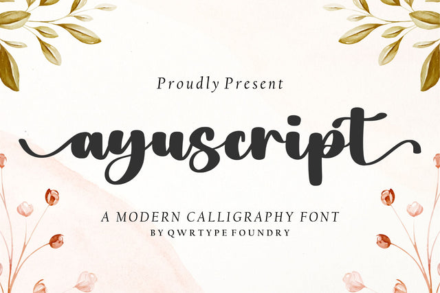 Ayuscript Font Qwrtype Foundry 