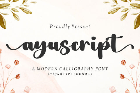 Ayuscript Font Qwrtype Foundry 