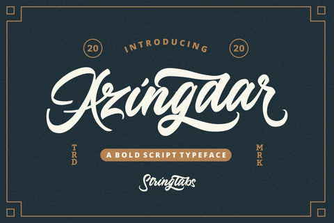 Azingdar - Retro Bold Script Font Font StringLabs 