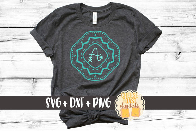 Aztec Diamond Monogram Frame SVG Cheese Toast Digitals 