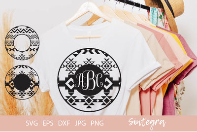 Aztec Pattern Monogram SVG File SVG Sintegra 