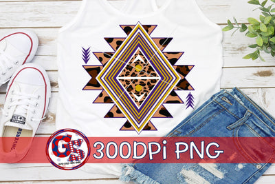 Aztec Purple and Gold PNG for Sublimation-School Spirit PNG Sublimation Greedy Stitches 