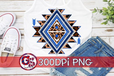 Aztec Royal Blue and Grey PNG for Sublimation-School Spirit PNG Sublimation Greedy Stitches 
