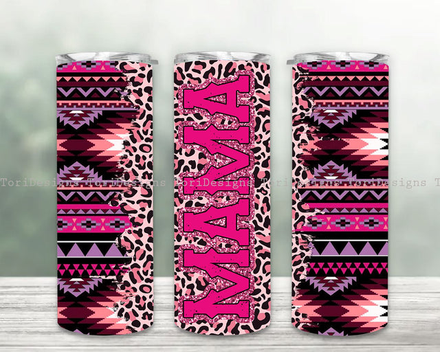 Aztec Tribal Mama Tumbler PNG, Southwest Print Sublimation Design, Aztec Tribal Mama Tumbler PNG, Southwest Print Sublimation Design Sublimation ToriDesigns 
