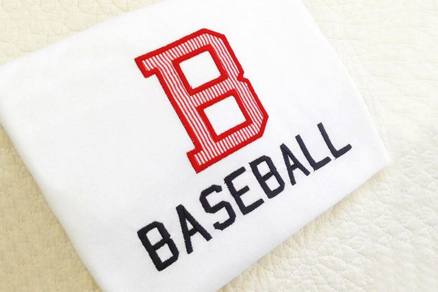 B for Baseball Applique Embroidery Embroidery/Applique Designed by Geeks 
