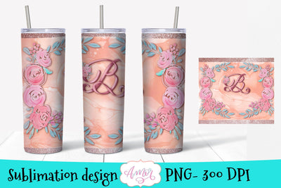 B monogram design for 20oz tumbler sublimation Sublimation Amorclipart 