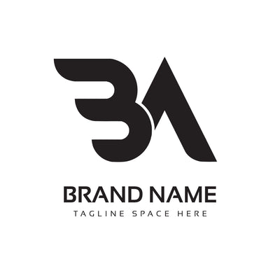 BA Letter Initial Logo Design Template Vector Illustration SVG naemmiah021 