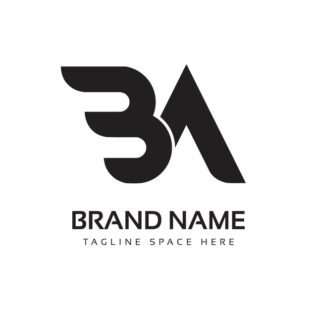 BA Letter Initial Logo Design Template Vector Illustration SVG naemmiah021 