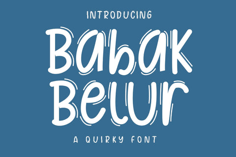 Babak Belur Font LetterdayStudio 