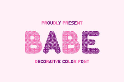 Babe - Decorative Color Font Font Masyafi Studio 