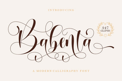 Babenta - Modern Calligraphy Font Font IRF Lab Studio 