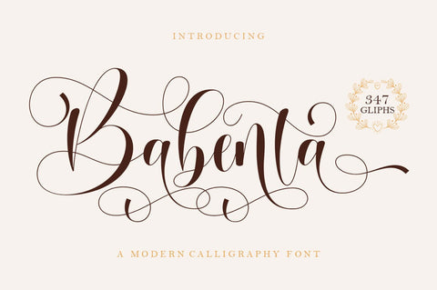 Babenta - Modern Calligraphy Font Font IRF Lab Studio 