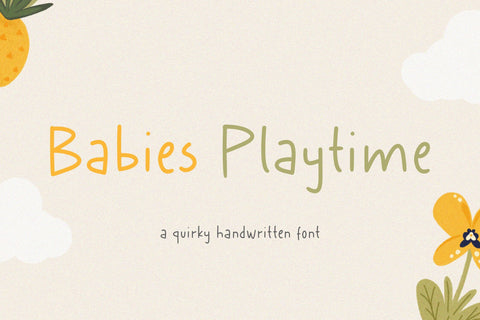 Babies Playtime- Quirky Handwritten font Font Timur type 