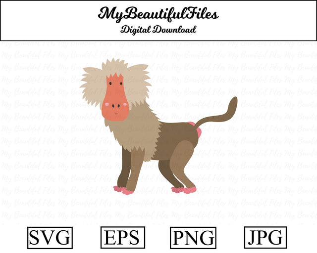 baboon - animal SVG MyBeautifulFiles 