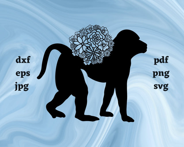 Baboon Mandala SVG Cut File SVG Northern Light SVG 