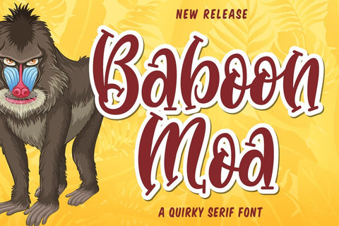Baboon Moa (LIMITED OFFER ) Font Fallen Graphic Studio 