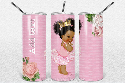 Baby Afro Puff Skinny Tumbler Sublimation | 20oz Skinny Tumbler | Pink Sublimation Marlene Campos 