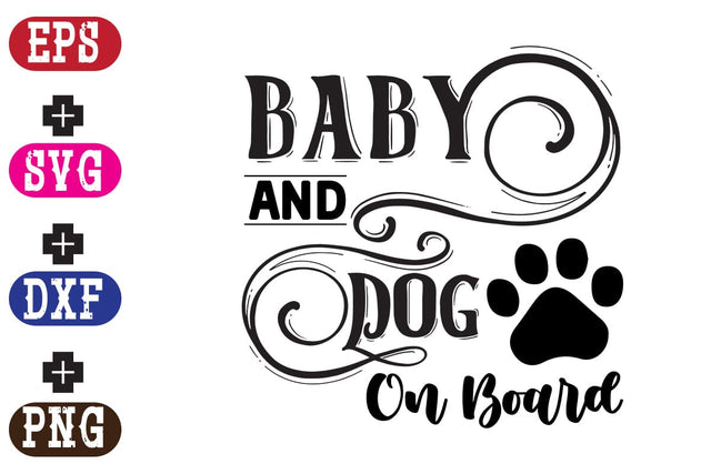 Baby And Dog On Board SVG Nurstore 