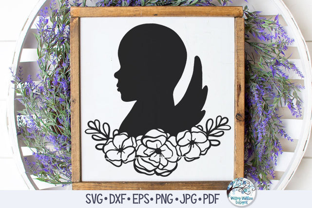 Baby Angel SVG SVG Wispy Willow Designs 