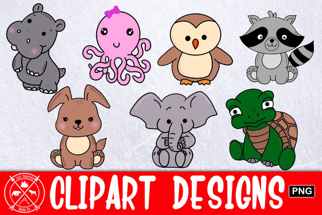 Baby Animal Clipart|Cute Baby animal PNG Sublimation Last Frontier Design Co. 