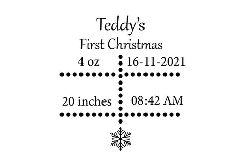 Baby Announcement Ornament SVG. Baby First Christmas SVG SVG Olga Terlyanskaya 