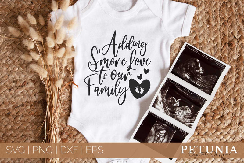 Baby Announcement SVG | Adding More Smore To Our Family SVG Petunia Digital Design 