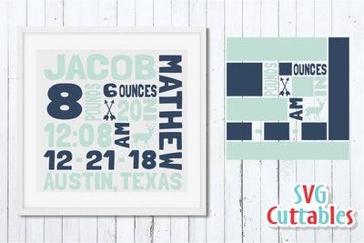Baby Birth Announcement Deer SVG Svg Cuttables 