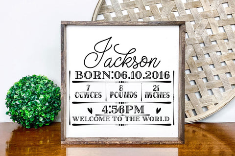 Baby Birth Announcement SVG Bundle SVG Regulrcrative 
