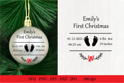 Baby Birth Announcement.First Christmas. Baby Birth SVG SVG Olga Terlyanskaya 