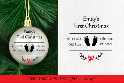 Baby Birth Announcement.First Christmas. Baby Birth SVG SVG Olga Terlyanskaya 