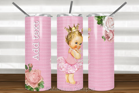 Baby Blondie Skinny Tumbler Sublimation | 20oz Skinny Tumbler | Pink Sublimation Marlene Campos 