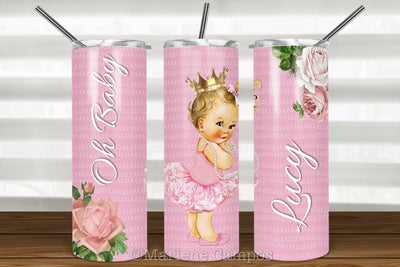 Baby Blondie Skinny Tumbler Sublimation | 20oz Skinny Tumbler | Pink Sublimation Marlene Campos 