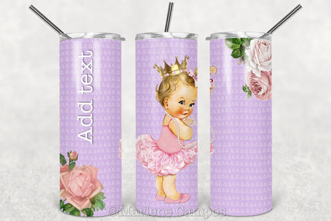 Baby Blondie Skinny Tumbler Sublimation | 20oz Skinny Tumbler | Purple Sublimation Marlene Campos 