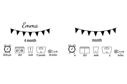 Baby Board Announcement. Baby Milestone Board SVG. Kids SVG SVG Olga Terlyanskaya 