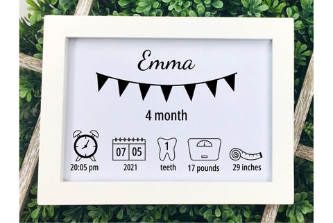 Baby Board Announcement. Baby Milestone Board SVG. Kids SVG SVG Olga Terlyanskaya 