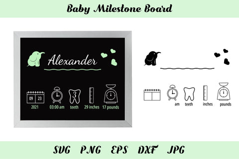 Baby Board Announcement. Baby Milestone Board SVG. Kids SVG SVG Olga Terlyanskaya 