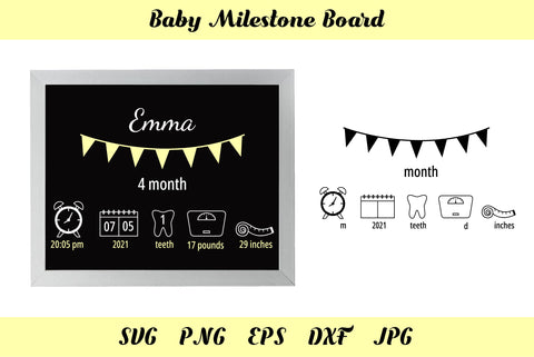 Baby Board Announcement. Baby Milestone Board SVG. Kids SVG SVG Olga Terlyanskaya 