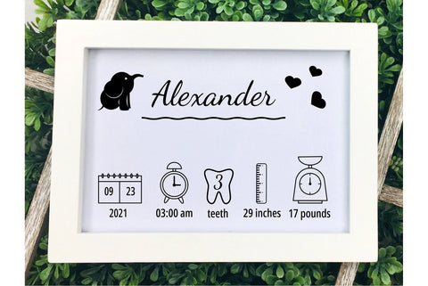 Baby Board Announcement. Baby Milestone Board SVG. Kids SVG SVG Olga Terlyanskaya 